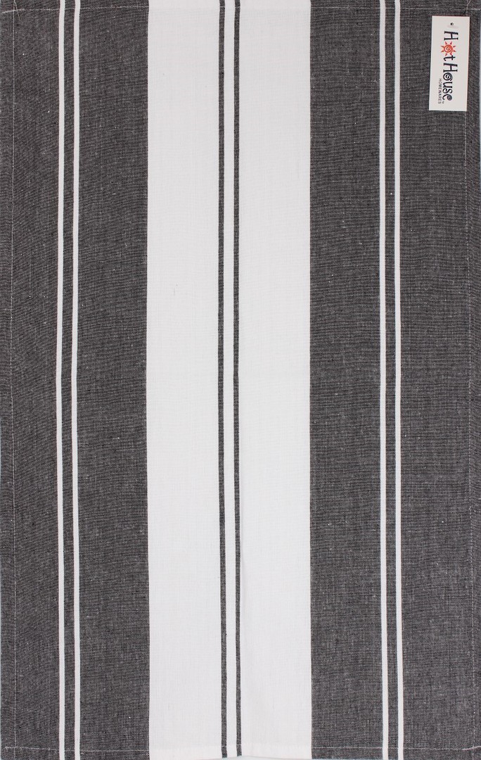 Tea towel 'Newport stripe' black Code: T/T- NEW/STR/BLK image 0